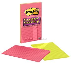 Post-It Jewel Pop Super Sticky Lined Notes 101mm x 152mm