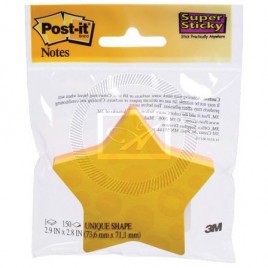 Post-It Super Sticky 7350-SS-ST Star Shaped Notes 71.2mm x 71.2mm